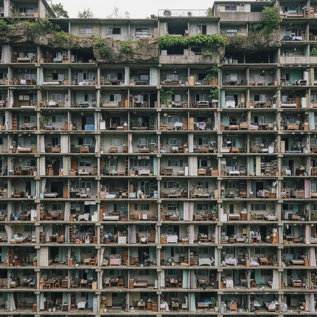 A housing block returning to rock.